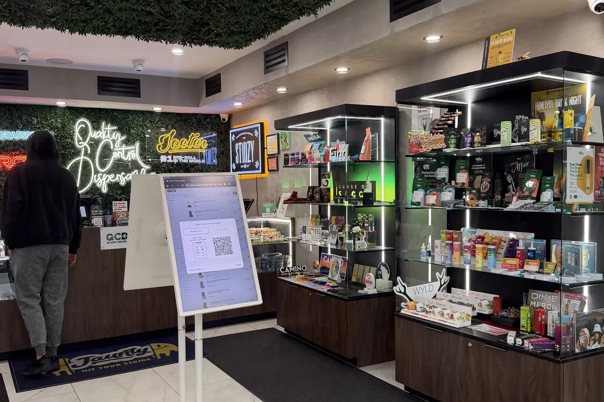 Customer shopping at QCD dispensary